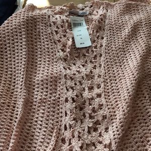 Flower Crochet Trim Cardigan